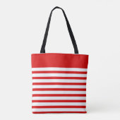 Custom Red Monogram  Tote Bag (Achterkant)