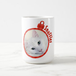 Custom Red Plaid Coffee Mok – Voeg uw huisdier fot