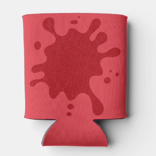 Custom Red Splash Can Cooler (Achterkant)