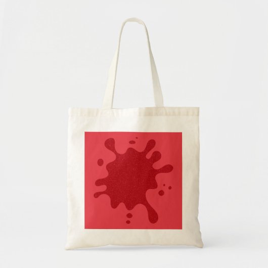 Custom Red Splash Tote Bag – Editable Design (Voorkant)