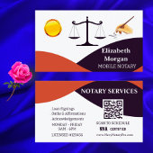 Custom Red White Black Notary Card Template  Visitekaartje