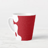 Custom Red & White Blob Mug – Editable Design Latte Mok (Linkerhoek)