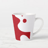 Custom Red & White Blob Mug – Editable Design Latte Mok (Rechts)