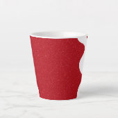 Custom Red & White Blob Mug – Editable Design Latte Mok (Voorkant)