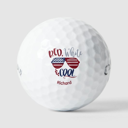 Custom Red White Cool Callaway Supersoft Golf Ball Golfballen (Voorkant)