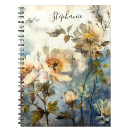 Custom Reflective Dark Floral Ethereal Journal Notitieboek