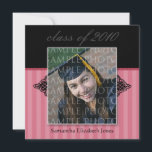 CUSTOM Regal SQUARE Afstuderen Invitation (roos) Kaart<br><div class="desc">Deze klare vierkant afstuderen-uitnodiging is volledig aanpasbaar. Laat gewoon de foto van uw afgestudeerde vallen en vul de informatie over de sjabloon in. Je zou ook geïnteresseerd kunnen zijn in...  .. De foto is slechts voor plaatsing (FPO) en wordt gebruikt slechts als steekproef.</div>