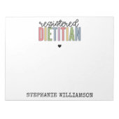 Custom Registered Dietitian Multicolored RD Notitieblok (Voorkant)
