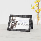 Custom Reindeer Deer Christmas Holiday Magical  Kaart (Gele Bloem)