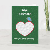 Custom Relation Golf Sports Heart Valentijn Kaart (Voorkant)