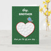 Custom Relation Golf Sports Heart Valentijn Kaart (Gele Bloem)