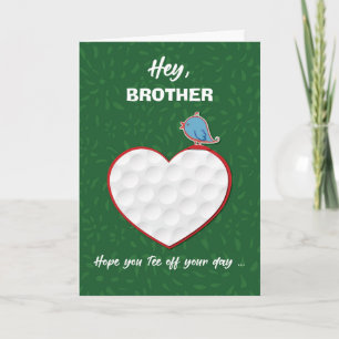 Custom Relation Golf Sports Heart Valentijn Kaart