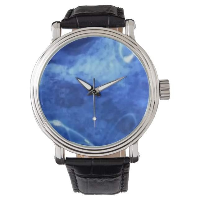 Custom reloj blue horloge (Voorkant)