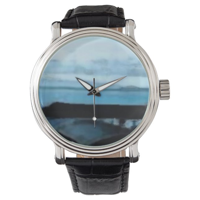 Custom reloj blue horloge (Voorkant)