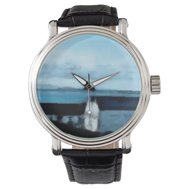 Custom reloj blue horloge (Voorkant)