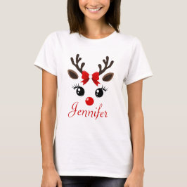 Custom Rendier Kerstmis | feestdag T-shirt