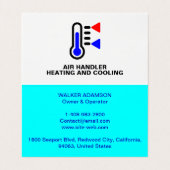 Custom Repair Services, Verwarming en Koeling HVAC Visitekaartje (Binnenkant ongevouwen)