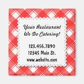 Custom Restaurant Business Red Pset Magnet (Voorkant)