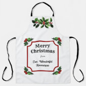 Custom Restaurant Vrolijk Kerstfeest Schort (Voorkant)