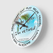 Custom Retiération Maybe Later Large Clock Ronde Klok (Hoek)