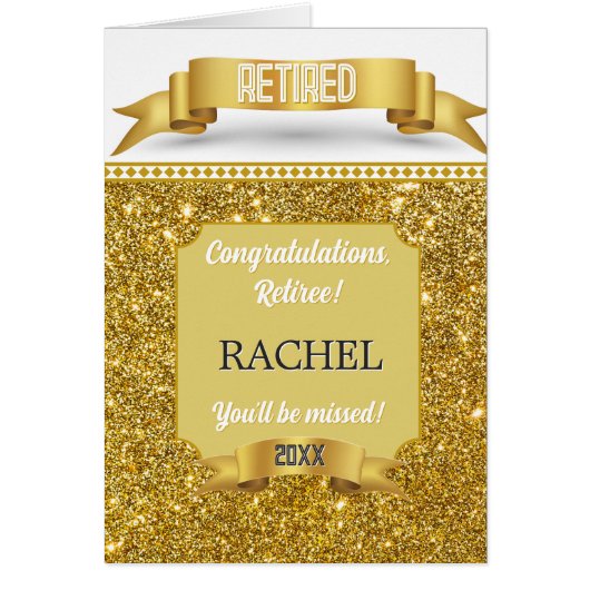 Custom Retiree's Congrats Card (Voorkant)