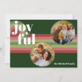 Custom Retro Abstract Waves Art Patroon Feestdagenkaart (Voorkant)