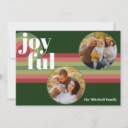 Custom Retro Abstract Waves Art Patroon Feestdagenkaart (Voorkant)