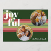 Custom Retro Abstract Waves Art Patroon Feestdagenkaart (Voorkant)