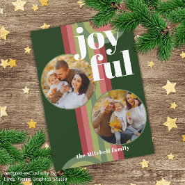 Custom Retro Abstract Waves Art Patroon Feestdagenkaart