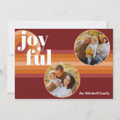 Custom Retro Abstract Waves Art Patroon Feestdagenkaart (Voorkant)