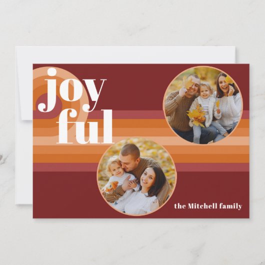 Custom Retro Abstract Waves Art Patroon Feestdagenkaart (Voorkant)