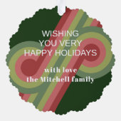 Custom Retro Abstract Waves Art Patroon Ornament Kaart (Achterkant)