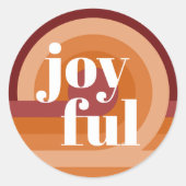 Custom Retro Abstract Waves Art Patroon Ronde Sticker (Voorkant)