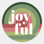 Custom Retro Abstract Waves Art Patroon Ronde Sticker (Voorkant)