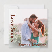 Custom Retro Album Hoesje Muziek Liefde Liedjes Br Kaart (Voorkant)