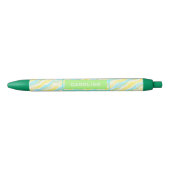 Custom Retro Artistic Cool Abstract Waves Patroon Zwarte Inkt Pen (Voorkant)