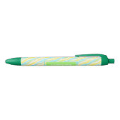 Custom Retro Artistic Cool Abstract Waves Patroon Zwarte Inkt Pen (Bovenkant)