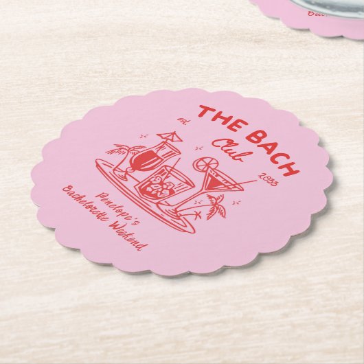 Custom Retro Bachelorette Party Decor Onderzetters (Gekanteld)