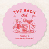 Custom Retro Bachelorette Party Decor Onderzetters (Voorkant)