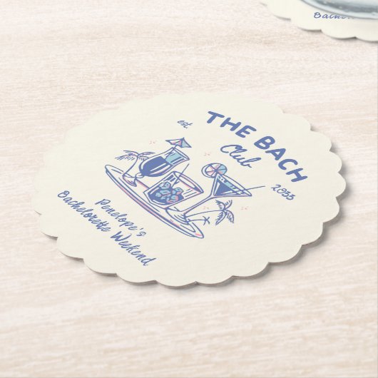 Custom Retro Bachelorette Party Decor Onderzetters (Gekanteld)