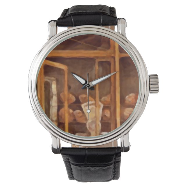 Custom retro BAKERY Horloge (Voorkant)