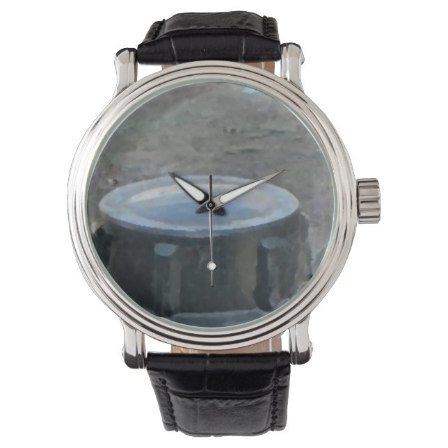 Custom retro barril horloge (Voorkant)