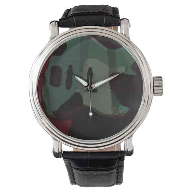 Custom retro bass horloge (Voorkant)