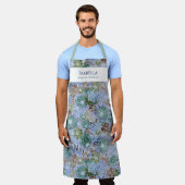 Custom Retro Blue Protea en Daisy Schort (Gedragen)