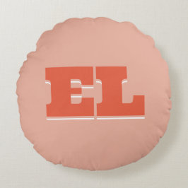 Custom Retro Bold College Dorm Monogram Rond Kussen