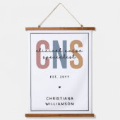 Custom Retro CNS Klinische Verpleegkundige Special Hangend Wandkleed (Voorkant)