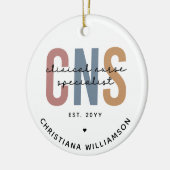 Custom Retro CNS Klinische Verpleegkundige Special Keramisch Ornament (Links)