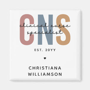 Custom Retro CNS Klinische Verpleegkundige Special Magneet