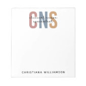 Custom Retro CNS Klinische Verpleegkundige Special Notitieblok (Voorkant)