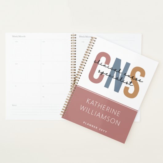 Custom Retro CNS Klinische Verpleegkundige Special Planner (Display)